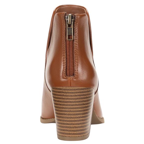 Sun + Stone Women's Elizaa Notched Pointed Toe Dress Booties Brown Size 10 - Picture 3 of 5